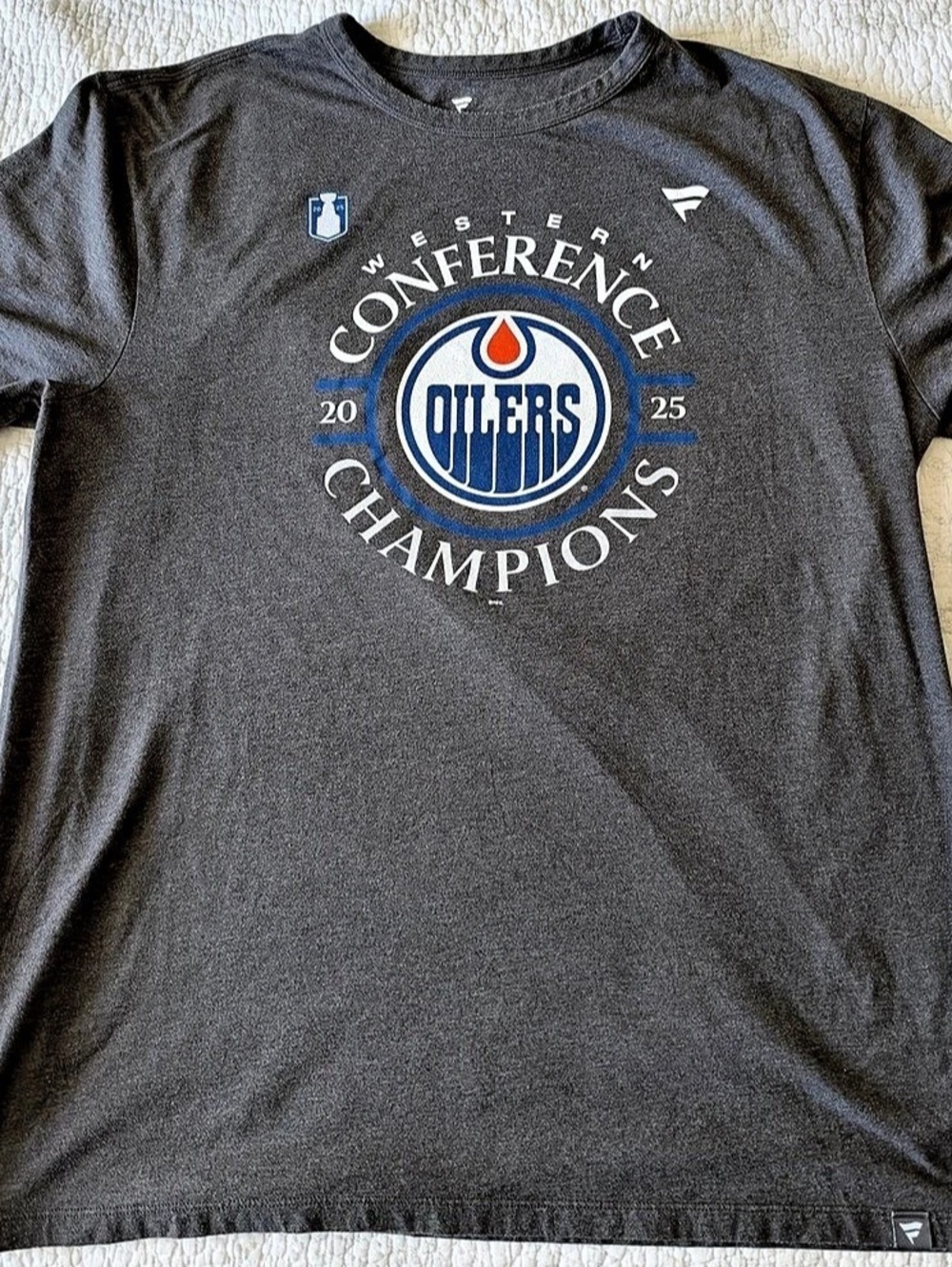 Fanatics Edmonton Oilers 2025 Western Conference Champions Locker Room T-Shirt